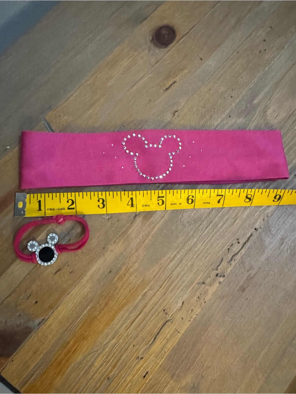 Disney Soft Headband  + Bracelet with rhinestones and faux onyx detail.